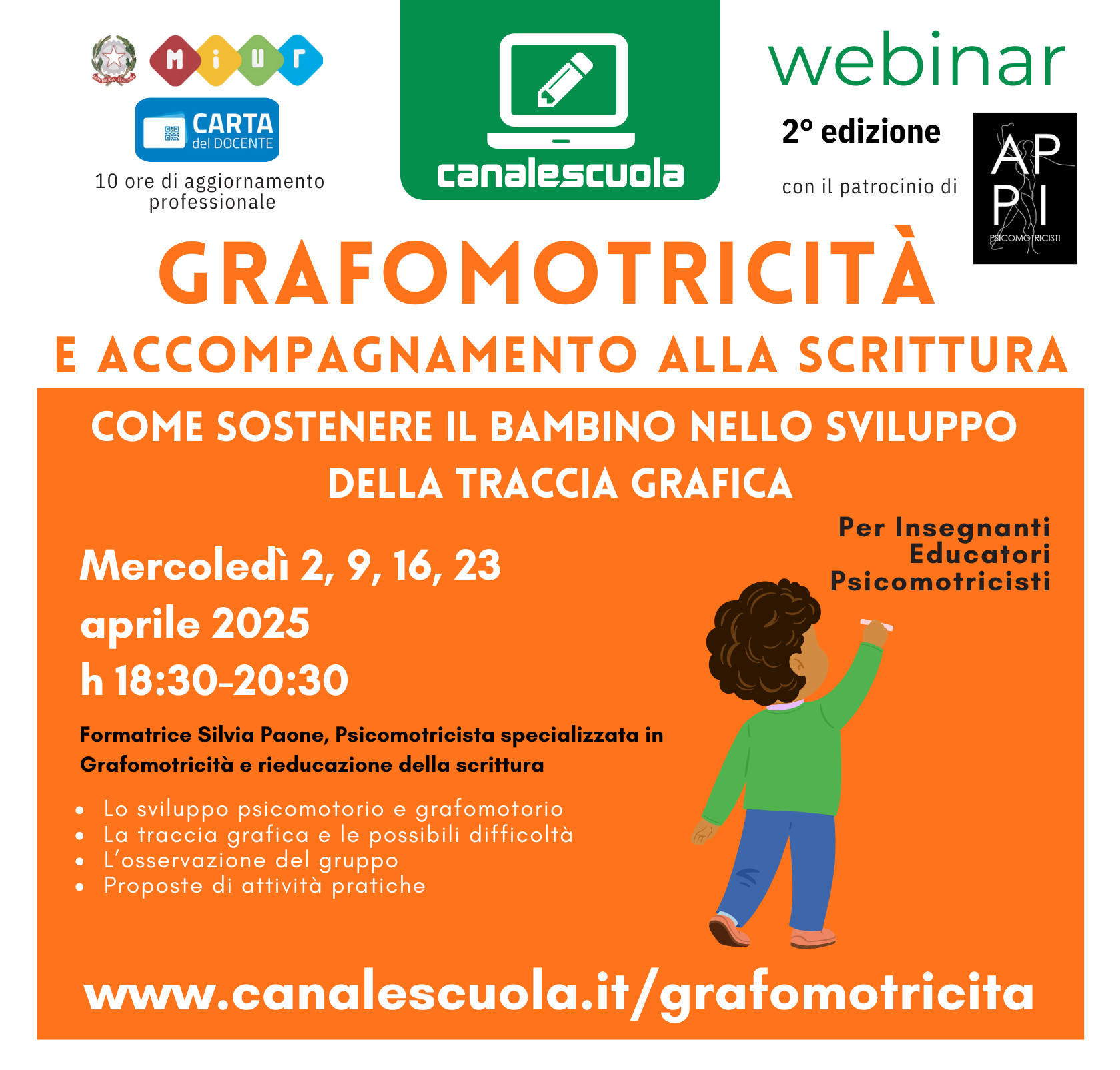 Grafomotricità e accompagnamento alla scrittura | Aprile 2025